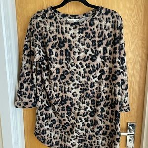 Cheetah tunic sweater
